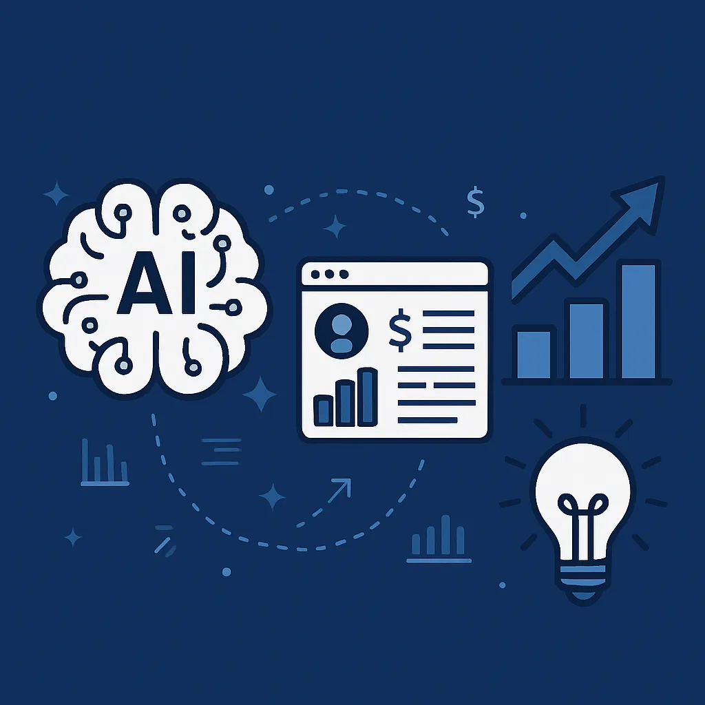 Concept illustration of AI and Business Central